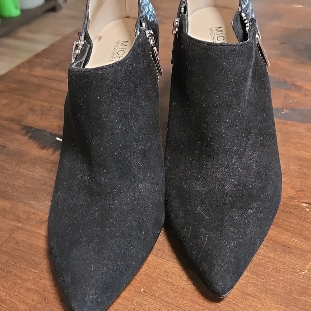 Michael Kors Clara Leather Suede High Heel Bootie Womens Size 8